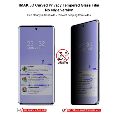 For Honor X50 Pro 5G / X50 5G imak No Edge Version 3D Curved Privacy Full Screen Tempered Glass Film