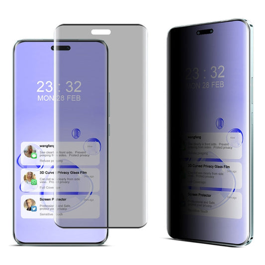 Pour Honor Magic6 Pro 5G imak Film en verre trempé 3D incurvé anti-espion pleine couverture sans bords
