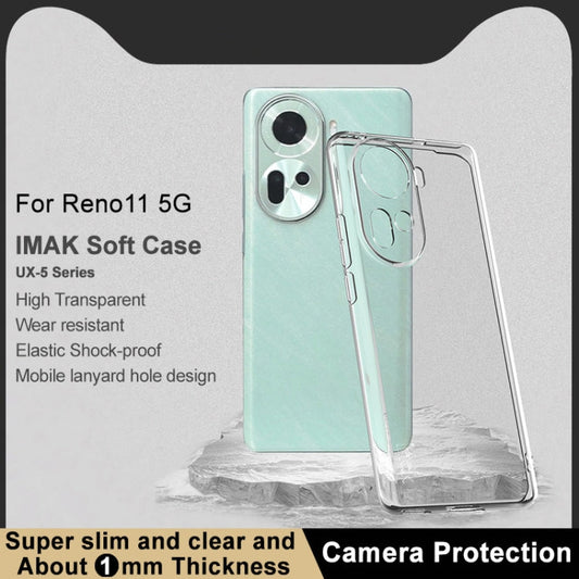 For OPPO Reno11 5G Global IMAK UX-5 Series Transparent TPU Phone Case(Transparent)