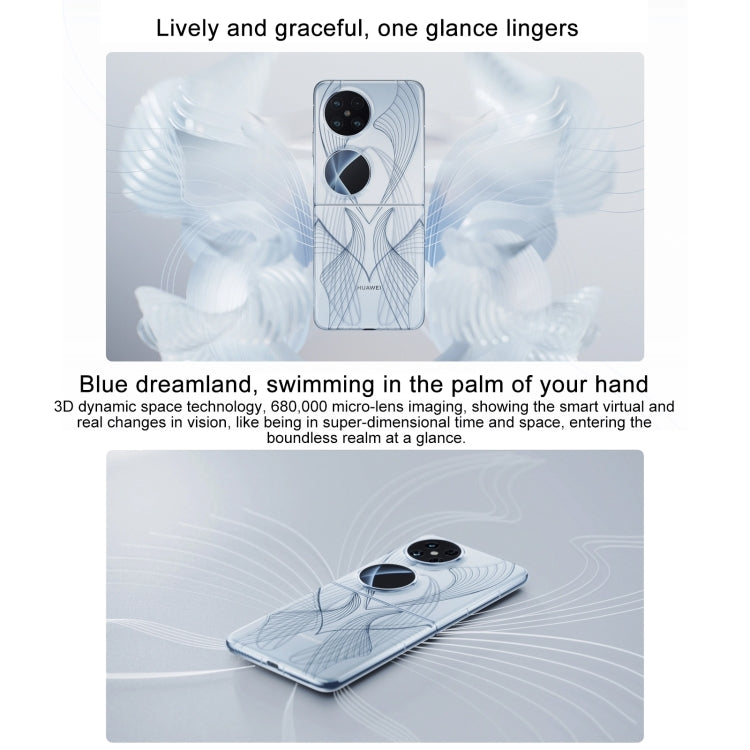 HUAWEI Pocket 2 Art Custom Edition, 16Go+1To, 6.94 pouces + 1.15 pouces HarmonyOS 4.0 Octa Core, OTG, NFC, Ne prend pas en charge Google Play (Bleu)