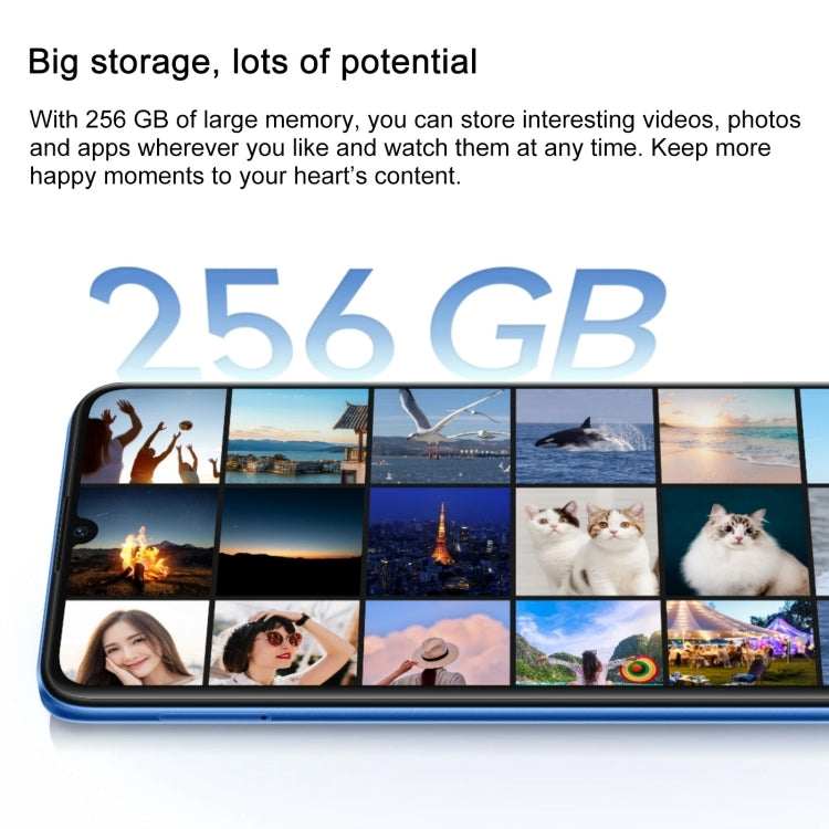 HUAWEI Enjoy 70z, 8 Go + 256 Go, Identification latérale par empreinte digitale, 6,75 pouces HarmonyOS 4.0 Octa Core 2,4 GHz, Réseau : 4G, Ne prend pas en charge Google Play (Noir)
