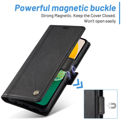 For Samsung Galaxy A15 4G / 5G LC.IMEEKE Skin-friendly Card Slots Leather Phone Case(Black)