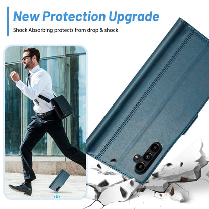 For Samsung Galaxy A35 5G LC.IMEEKE Skin-friendly Card Slots Leather Phone Case(Blue)