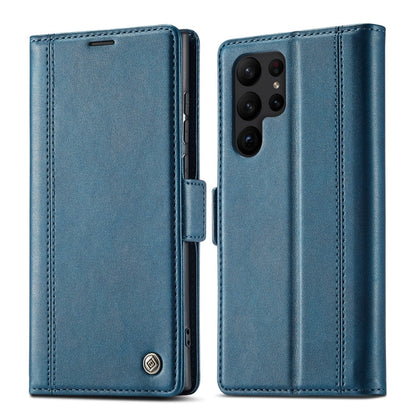 For Samsung Galaxy S24 Ultra LC.IMEEKE Skin-friendly Card Slots Leather Phone Case(Blue)