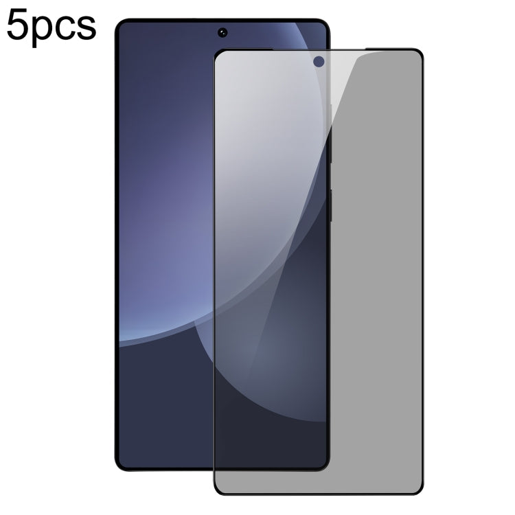 For Samsung Galaxy S25 Ultra 5G 5pcs DUX DUCIS 0.33mm 9H High Aluminum Anti-spy HD Tempered Glass Film