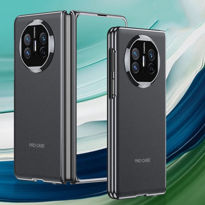 For Huawei Mate X5 GKK Leather Ultra-thin Electroplating Shockproof Phone Case(Black)