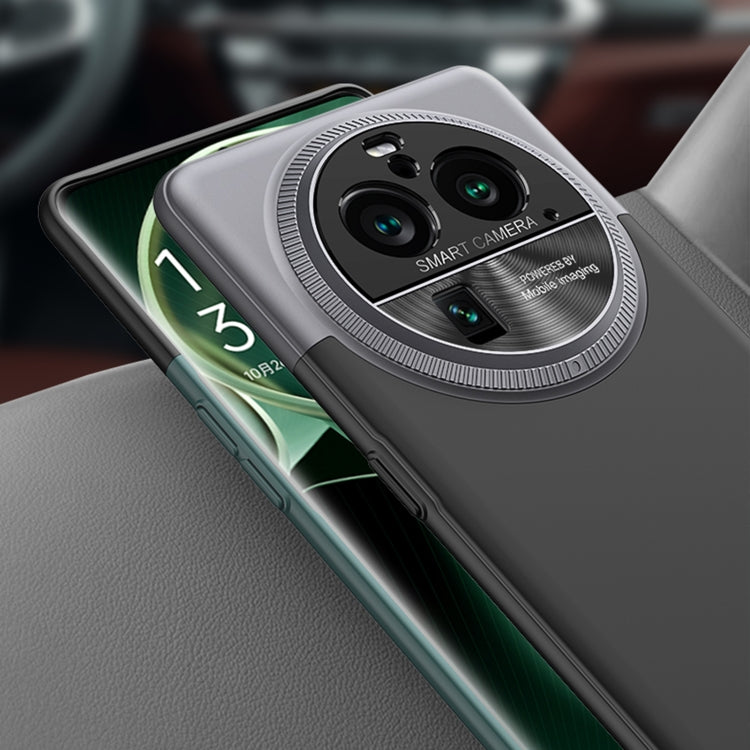Pour OPPO Find X6 Pro Étui de téléphone antichoc GKK à tenon et mortaise de couleur contrastante (marron)
