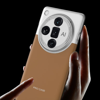 For OPPO Find X7 GKK Mortise-Tenon Connection Contrast Color Shockproof Phone Case(Black)