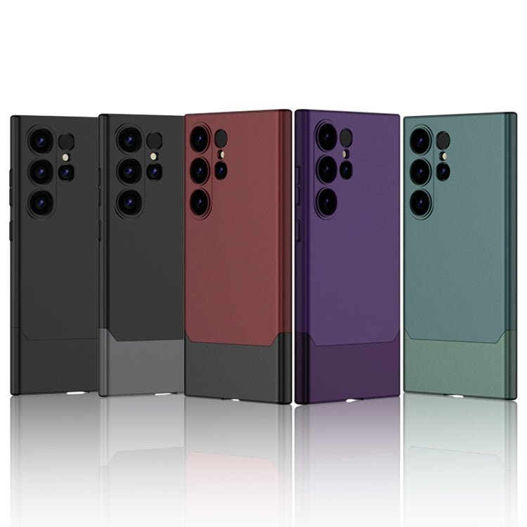 For Samsung Galaxy S24 Ultra 5G GKK Mortise-Tenon Connection Contrast Color Shockproof Phone Case(Purple)