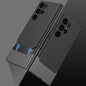 For Samsung Galaxy S24 Ultra 5G GKK Mortise-Tenon Connection Contrast Color Shockproof Phone Case(Black Silver)