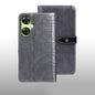 For OnePlus Nord CE 3 Lite idewei Crocodile Texture Leather Phone Case(Grey)