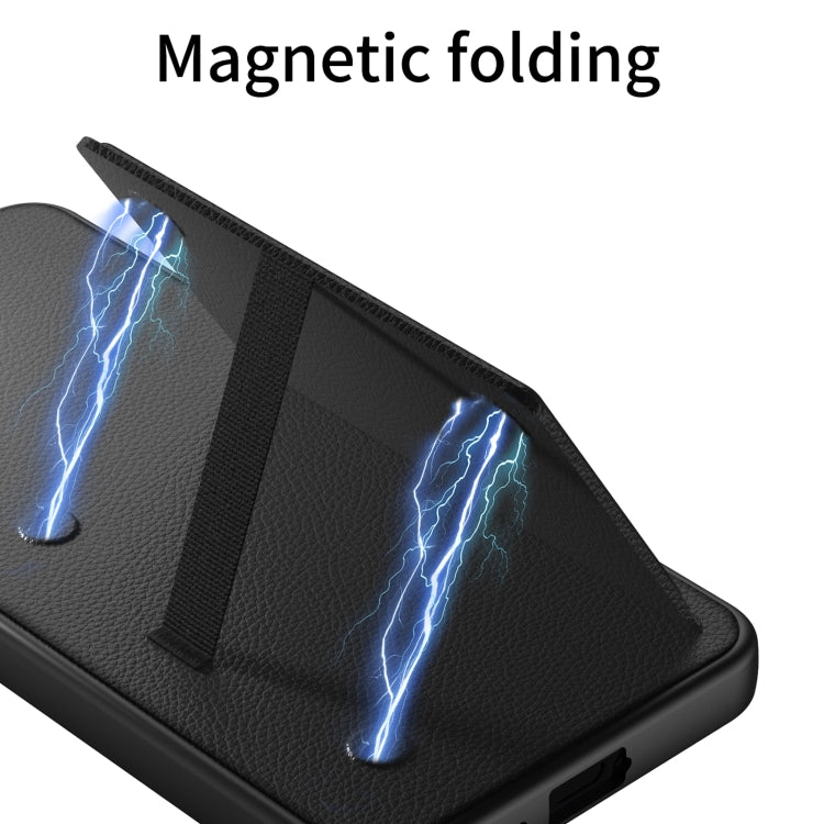 For Samsung Galaxy S24+ 5G GKK Ultra-thin Leather Card Slots Phone Case With Magnetic Holder(Carbon Fiber Texture)