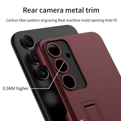 For Samsung Galaxy S24+ 5G GKK Ultra-thin Shockproof Phone Case with Holder(Red)