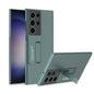 For Samsung Galaxy S24 Ultra 5G GKK Ultra-thin Shockproof Phone Case with Holder(Forest Green)