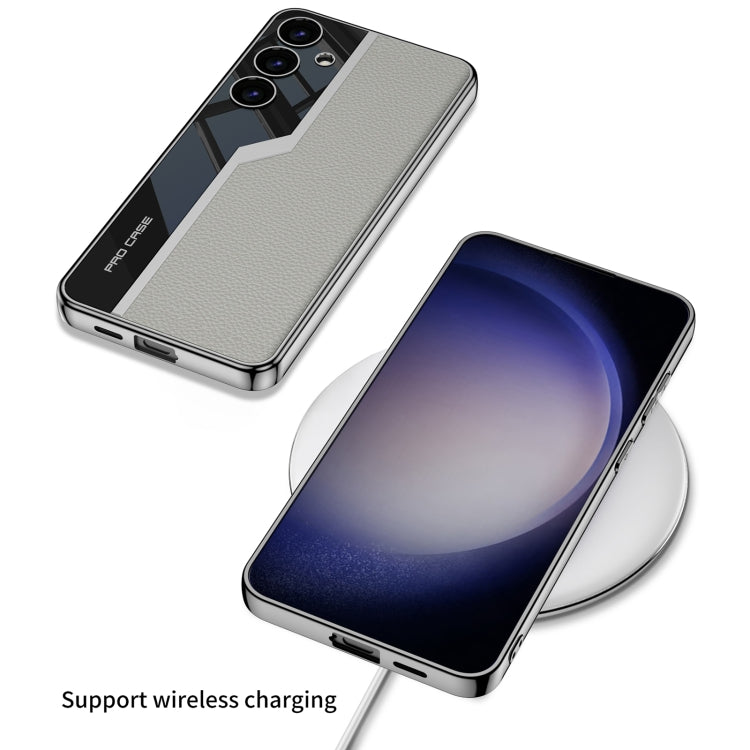 Pour Samsung Galaxy S24 5G GKK Étui de Téléphone à Couverture Complète en TPU Plaqué + Cuir Supercar (Violet)