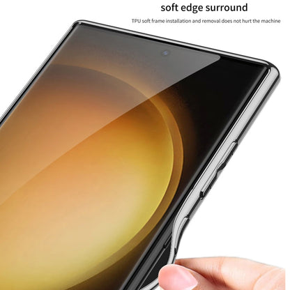 Pour Samsung Galaxy S24 Ultra 5G Étui de téléphone à couverture complète GKK Placage TPU + Cuir Supercar (Noir)