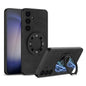 For Samsung Galaxy S24 5G GKK Skin Feel Frosted Leather MagSafe Magnetic Phone Case with Holder(Black)