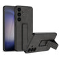 For Samsung Galaxy S24 5G GKK Skin Feel Frosted Leather Fold Holder Phone Case(Grey)
