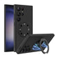 For Samsung Galaxy S24 Ultra 5G GKK Skin Feel Leather MagSafe Magnetic Phone Case with Holder(Black)