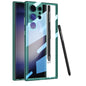 Pour Samsung Galaxy S24 Ultra 5G Étui de téléphone GKK Space Frame Transparent PC + TPU avec stylet (vert transparent)