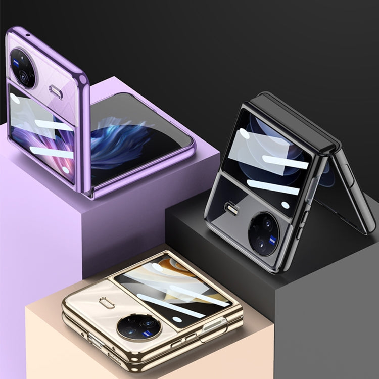 Pour coque de téléphone vivo X Flip GKK plaquée intégrale (or)