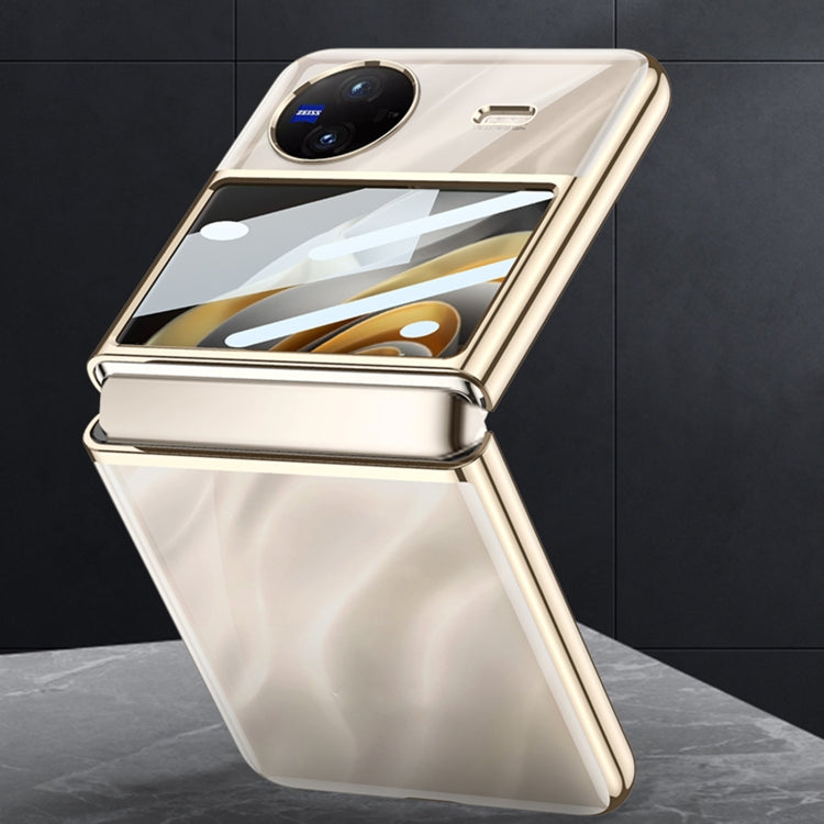 Pour coque de téléphone vivo X Flip GKK plaquée intégrale (or)