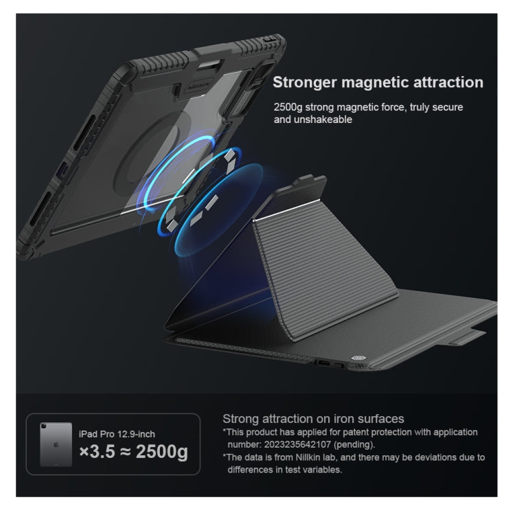 Pour iPad Pro 11 2024 Nillkin Étui Clavier Bumper Link Rétroéclairé