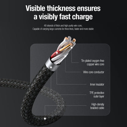 Nillkin Swift Pro 1m 3 in 1 USB to 8 Pin + Type-C + Micro USB Fast Charging Cable(Blue)