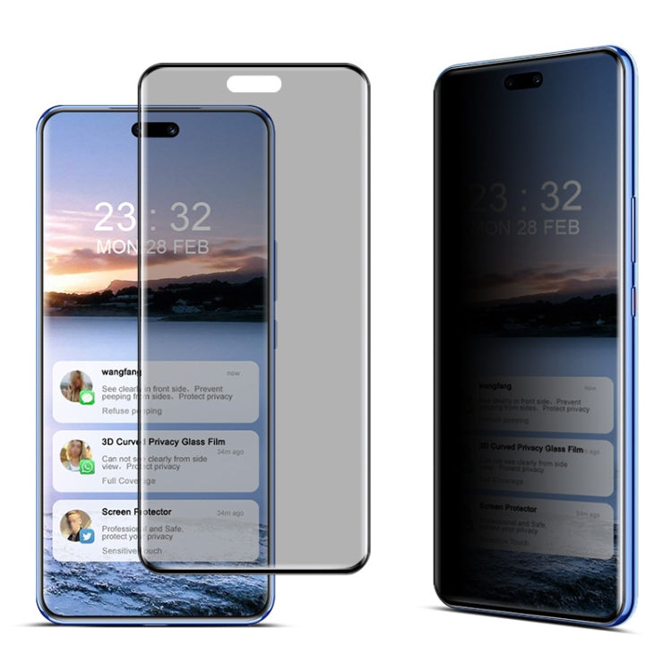 Pour Huawei Nova 12 Pro / 12 Ultra film de protection en verre trempé imak 3D incurvé HD pleine écran anti-espion