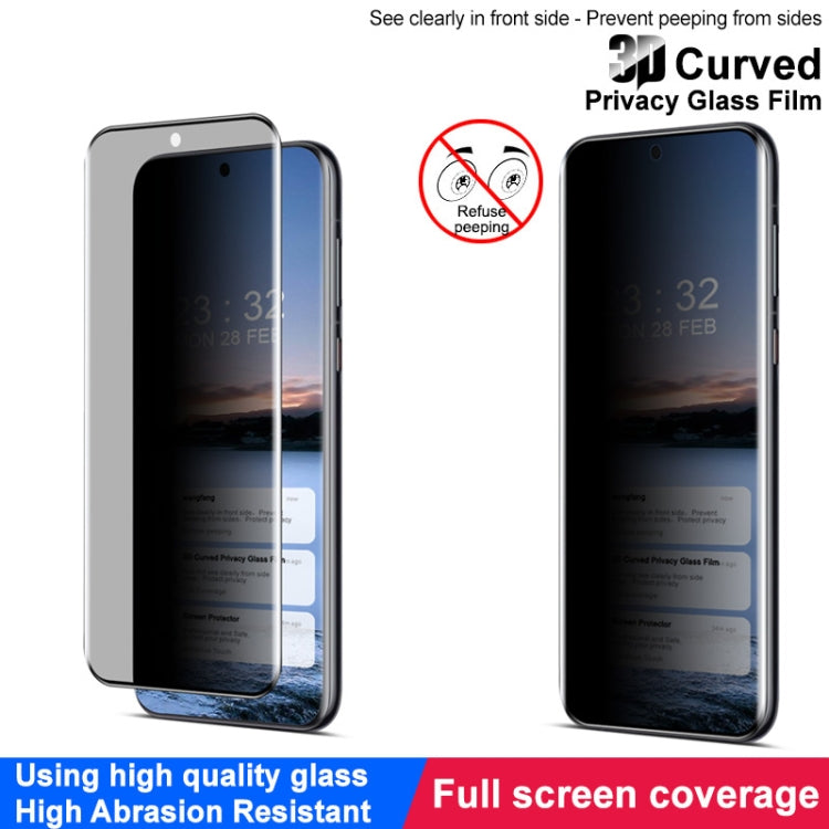 Pour Huawei Pura 70 Ultra imak Film de protection en verre trempé anti-espion 3D incurvé HD plein écran