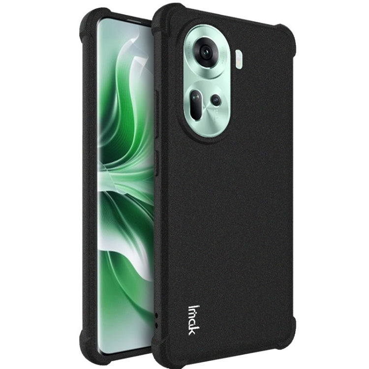 Pour OPPO Reno11 5G Global imak Étui de Téléphone en TPU Antichoc avec Airbag (Noir Mat)