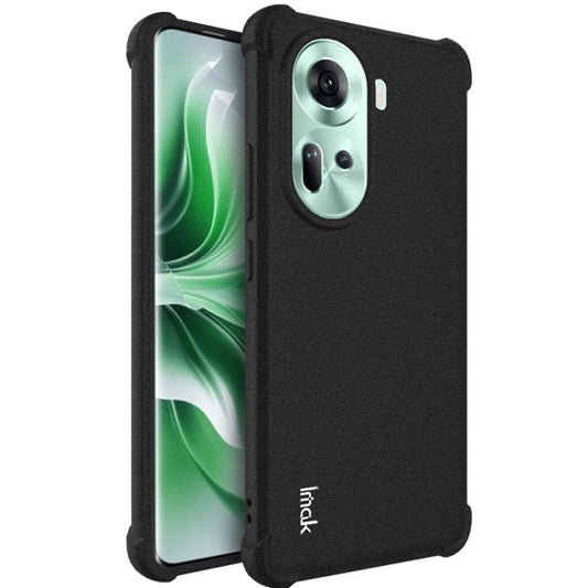 For OPPO Reno11 5G Global imak Shockproof Airbag TPU Phone Case(Matte Black)