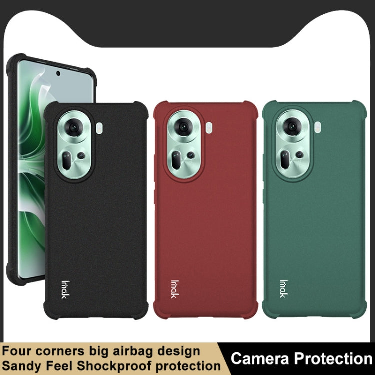 Pour OPPO Reno11 5G Global imak Étui de Téléphone en TPU Antichoc avec Airbag (Noir Mat)