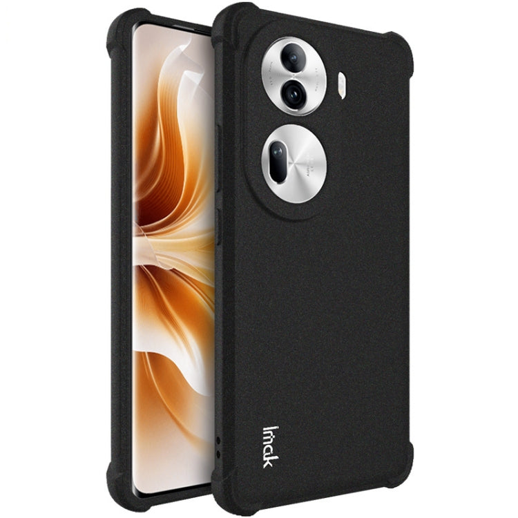 Pour OPPO Reno11 Pro 5G Global Coque de téléphone antichoc en TPU imak Airbag (noir mat)