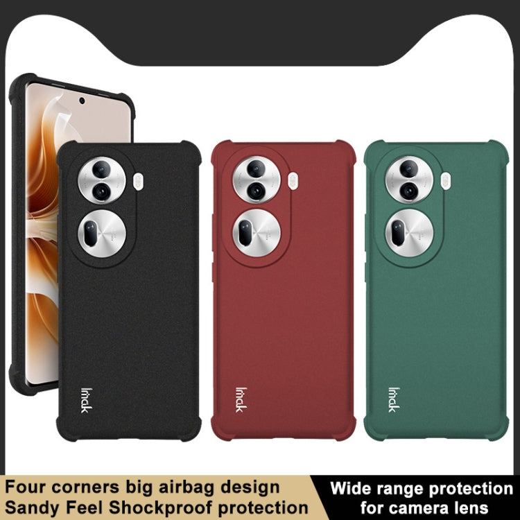 Pour OPPO Reno11 Pro 5G Global Coque de téléphone antichoc en TPU imak Airbag (noir mat)