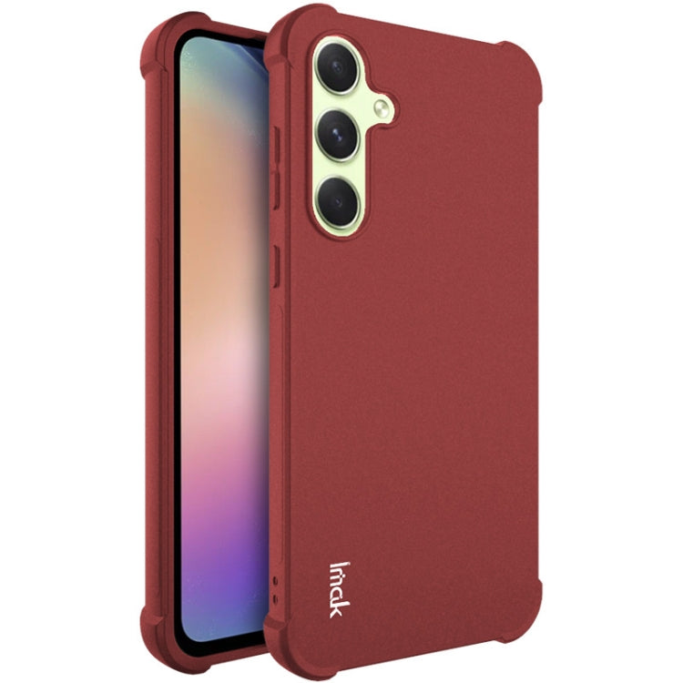 For Samsung Galaxy A55 5G imak Shockproof Airbag TPU Phone Case(Matte Red)