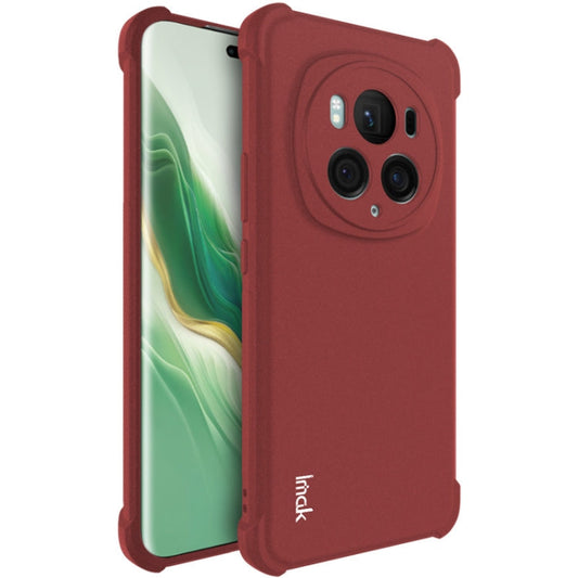 Pour Honor Magic6 Pro 5G imak Coque de téléphone en TPU antichoc Airbag (Rouge mat)