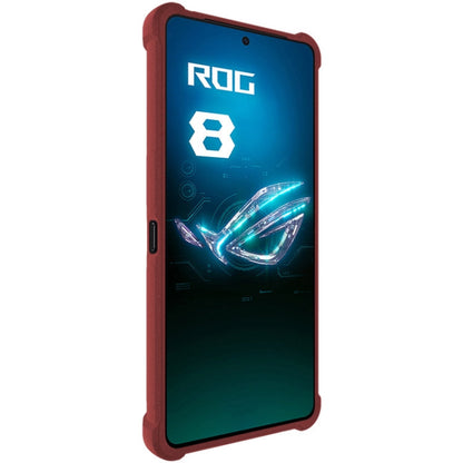 Pour Asus ROG Phone 8 / Phone 8 Pro imak Coque de téléphone antichoc en TPU avec airbag (Rouge mat)