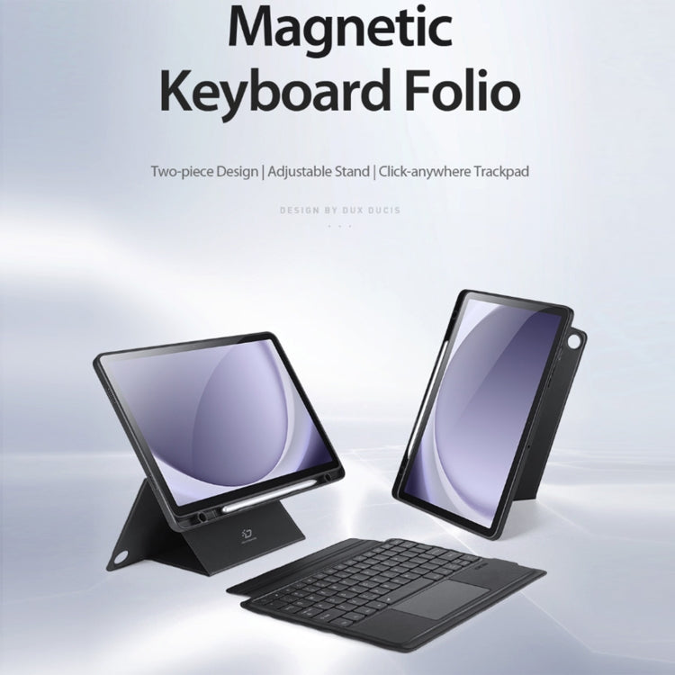 Pour étui de tablette en cuir avec clavier magnétique flottant DUX DUCIS DK pour Samsung Galaxy Tab A9+ (Noir)