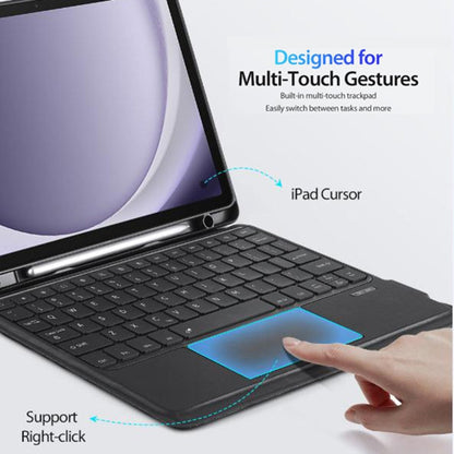 Pour étui de tablette en cuir avec clavier magnétique flottant DUX DUCIS DK pour Samsung Galaxy Tab A9+ (Noir)