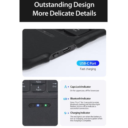 Pour étui de tablette en cuir avec clavier magnétique flottant DUX DUCIS DK pour Samsung Galaxy Tab A9+ (Noir)