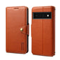 For Google Pixel 6 Pro Denior Cowhide Texture Wallet Style Leather Phone Case(Brown)