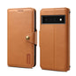 For Google Pixel 6 Pro Denior Cowhide Texture Wallet Style Leather Phone Case(Khaki)
