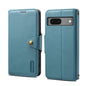 Pour Google Pixel 7 5G Denior Étui de téléphone en cuir de style portefeuille texturé en peau de vache (bleu)