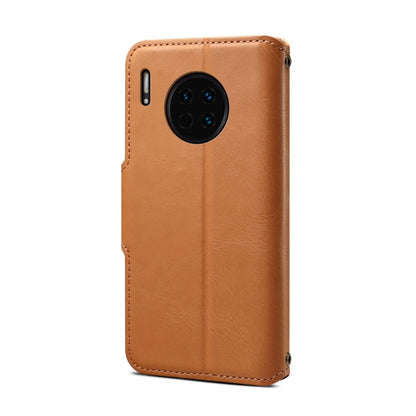 For Huawei Mate 30 Denior Cowhide Texture Wallet Style Leather Phone Case(Khaki)