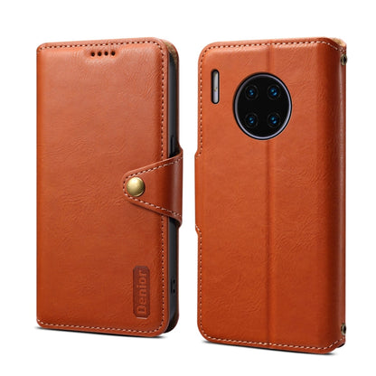 For Huawei Mate 30 Pro Denior Cowhide Texture Wallet Style Leather Phone Case(Brown)