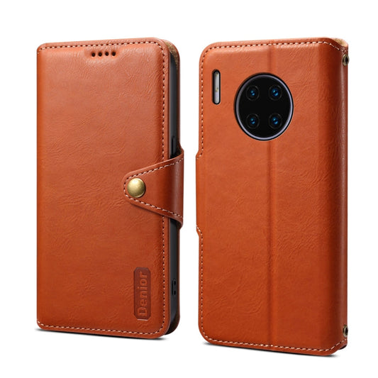For Huawei Mate 30 Pro Denior Cowhide Texture Wallet Style Leather Phone Case(Brown)