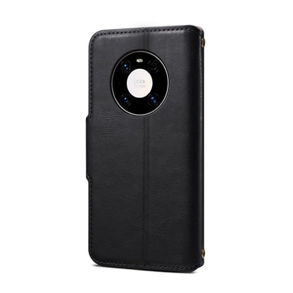 For Huawei Mate 40 Pro Denior Cowhide Texture Wallet Style Leather Phone Case(Black)