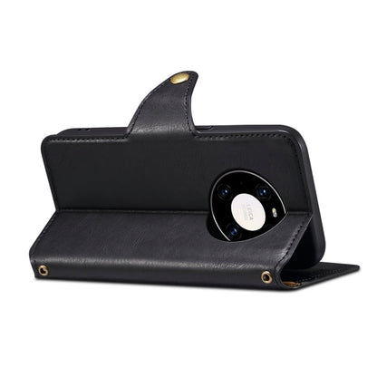 For Huawei Mate 40 Pro Denior Cowhide Texture Wallet Style Leather Phone Case(Black)