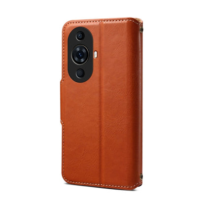 For Huawei nova 11 Pro Denior Cowhide Texture Wallet Style Leather Phone Case(Brown)